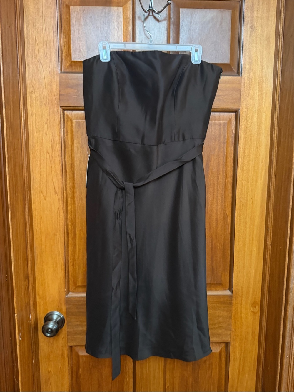 Ann Taylor Petites Size 14P Chocolate Brown Silk Fit and Flare Dress NWT